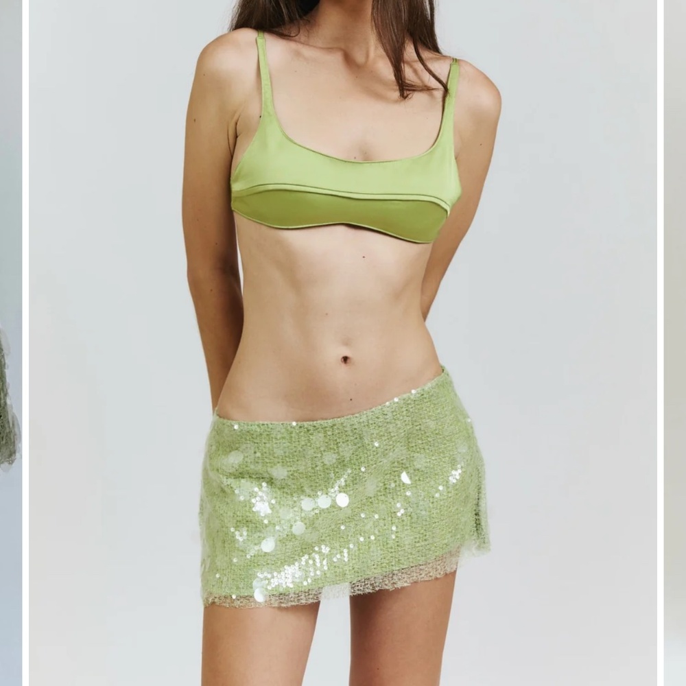 Cherie attire sequin mini skirt